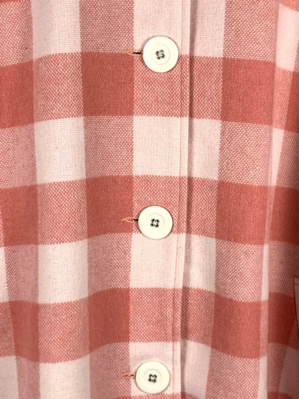 Draper James RSVP XXL Pink Gingham Plaid Coat Lined Button Front NWT